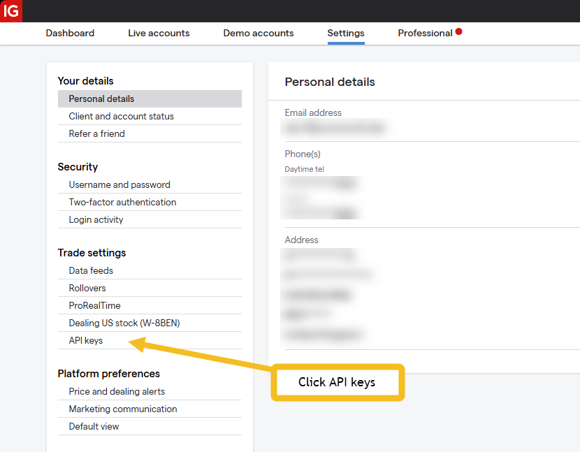 Select API Keys